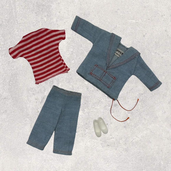 Mattel Other - Vtg Skipper Land & Sea #1917 Outfit (1965-1966) Shoes Top Pants Jacket Excellent